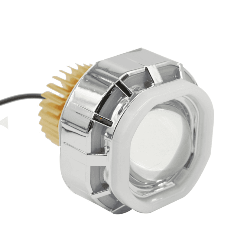 Motosiklet Far içi YM Angelli Çakarlı Led Far Mavi Beyaz