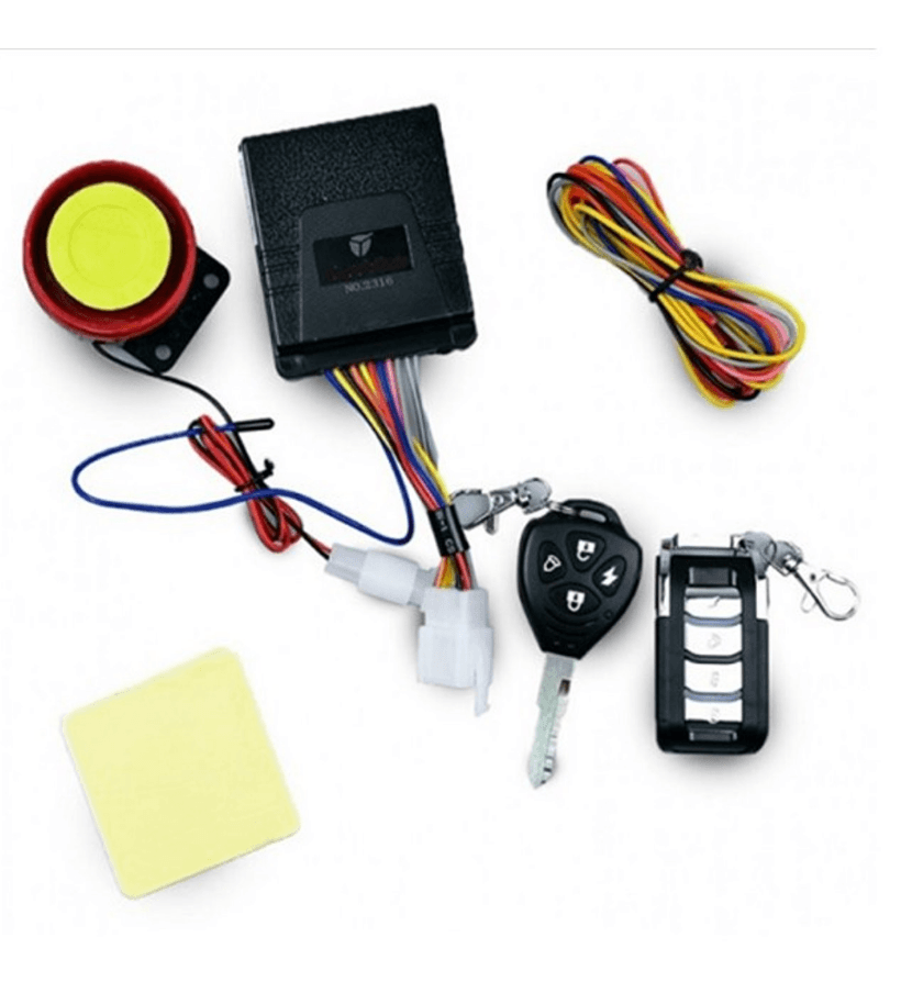 Motosiklet Alarm Seti İşlenmemiş Anahtarlı, Su Geçirmez